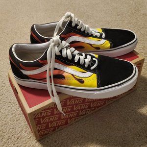 Vans Old Skool Hot Flames Sneakers with box